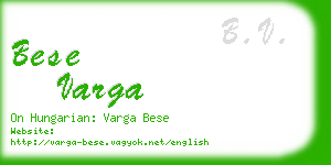 bese varga business card